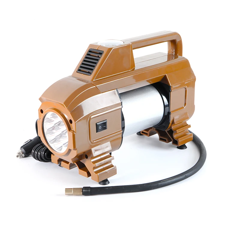 
2 Cylinder heavy duty tire inflator DC 12V electric car air compressor portable automobile air pump with illumination 
