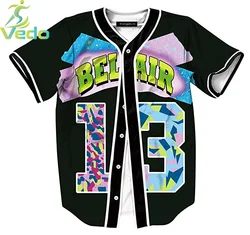 Wholesale Custom Sublimation Printing Polyester Short Sleeve Baseball Jersey