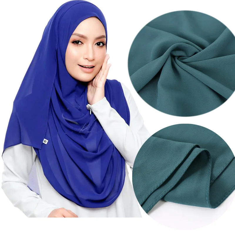 Tudung Bawal Malaysia Hijab Muslim Hijab Long Scarf Chiffon Muslim Hijabs 2020 Islamic Clothing Turkey