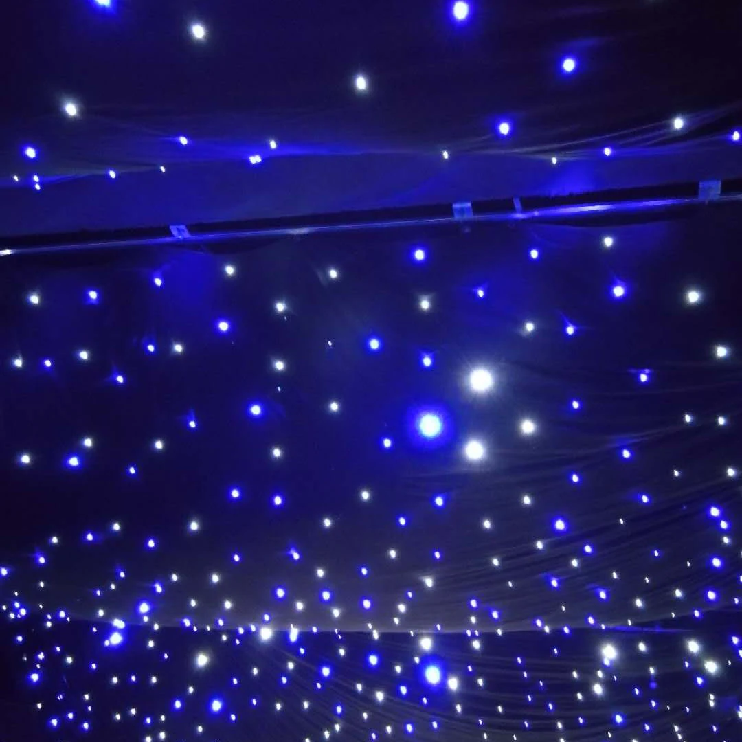 3*6M LED Star Curtain Twinkling Blue White Light Backdrop for Wedding Events Backdrop