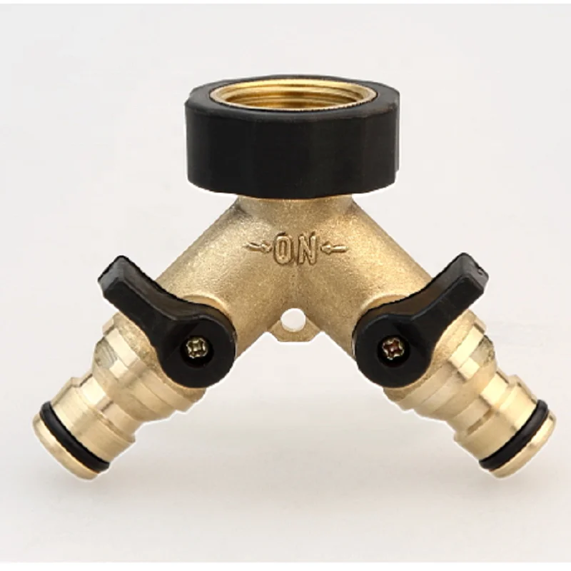 Higher quality brass garden water hose connector 3- way  manifold valve