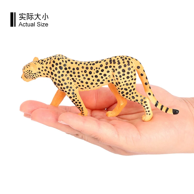 Wholesale Solid PVC Simulation Statue Model Animal Figures Cheetah Lion Safari Figures Animal Figurines Toys