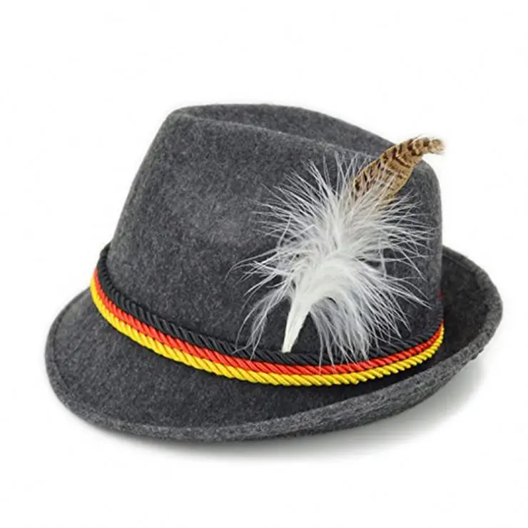 German Beer Fest Festival Party Oktoberfest Hat Tyrolean Robin Hood Bavarian Custom Fedora Hats
