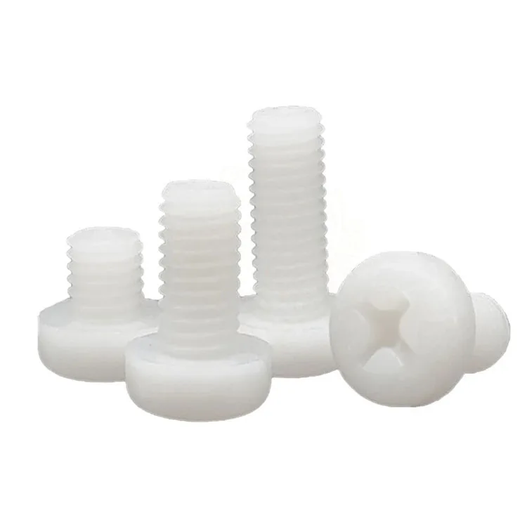 M2 M2.5 M3 M4 M5 M6 M8 Metric Threaded Black White Nylon Plastic Phillips Pan Head Cross Round Screw Bolt length 5mm-25mm
