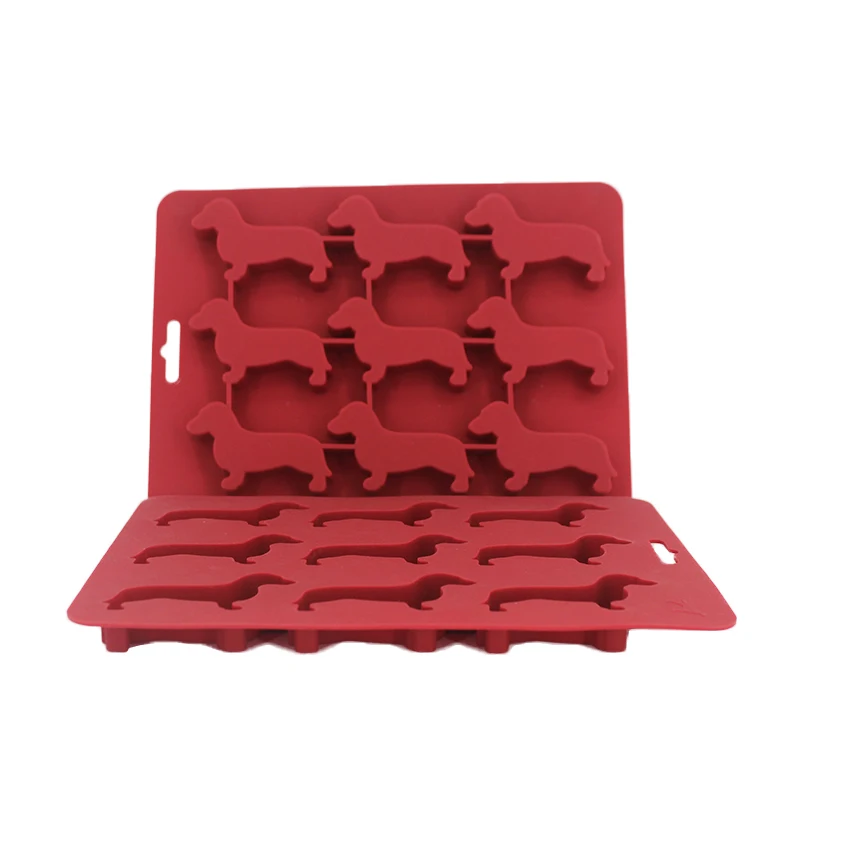 Cute Dachshund Silicone Ice Mold BPA Free Food Grade Easy To Use And Clean Candy Molds - Chocolate Molds Silicone Trays