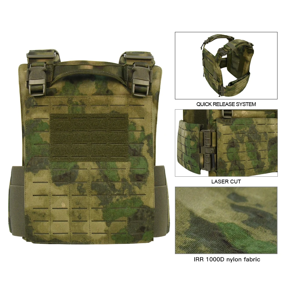 GAG Upgrade 1000D Nylon Anti-IRR Fabric Chalecos Tactico Atacs Fg Laser Cut Molle Tactical Vest Plate Carrier