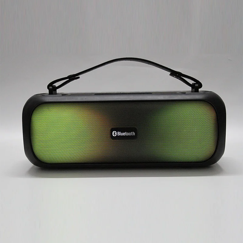 2022 New 2.0ch 20W RGB  Colorful LED Light Cool  Outdoor Music Portable Bluetooth Speaker