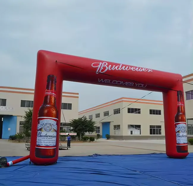 Airtight Air Printed Oxford Outdoor Custom Advertising Advertisement Door 20ft Inflatable Arch