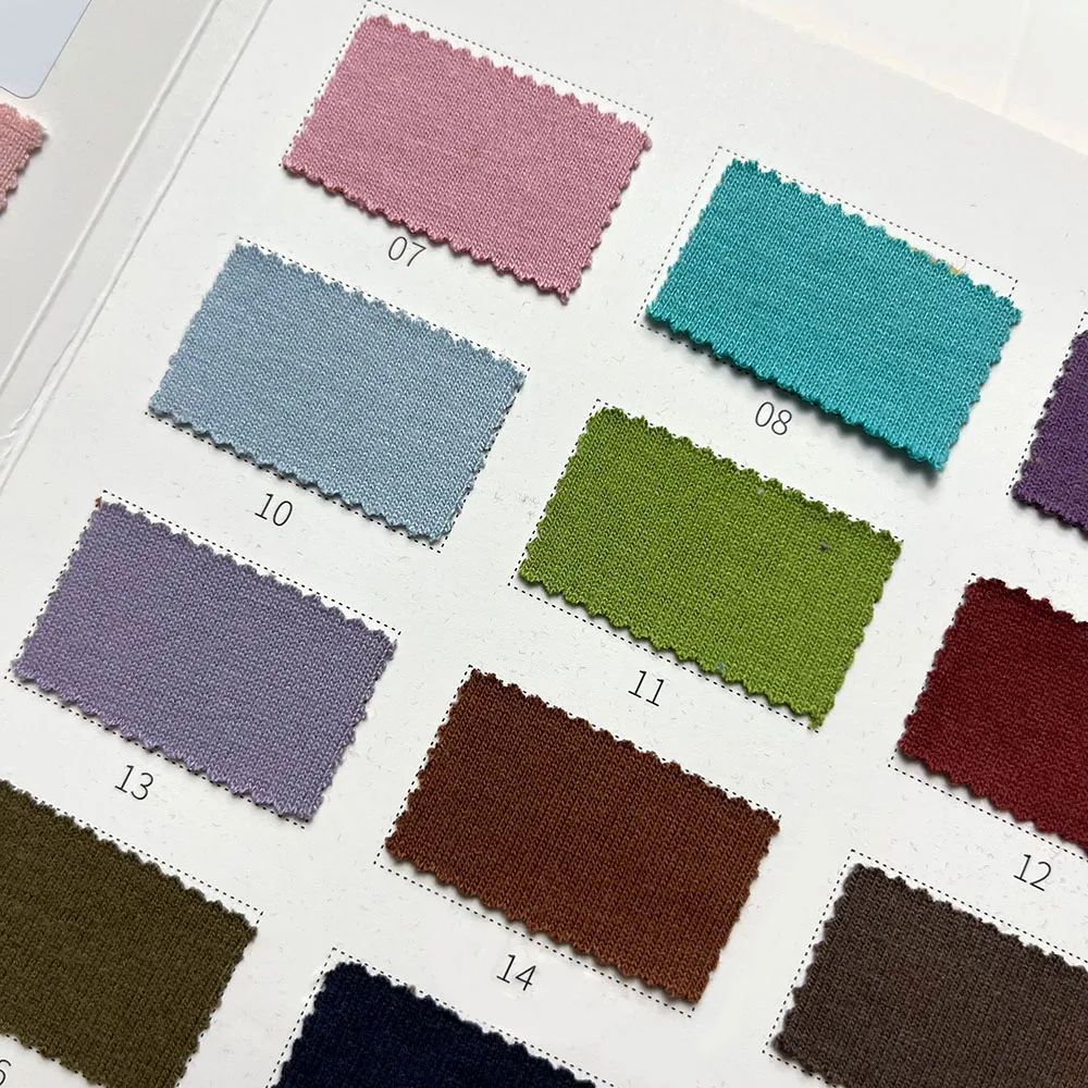 New Arrival Soft Comfortable 300g RC Elastic Blended Knitted Fabric Undershirt 5 Spandex 47.5 Rayon Cotton Fabric