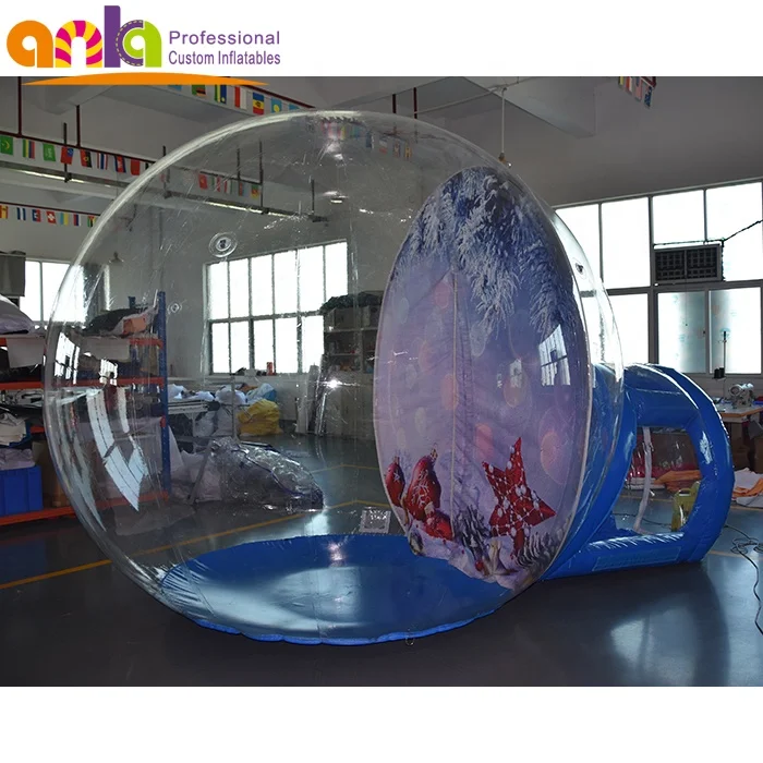  Professional Custom Christmas Pvc Clear Balloon Inflatable snow Globe Photo