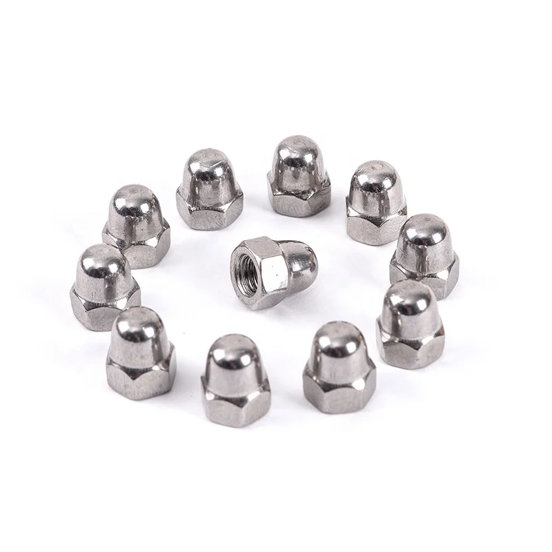 304 Stainless steel Hex M5 Connecting Domed Head Cap Nut wheel nut