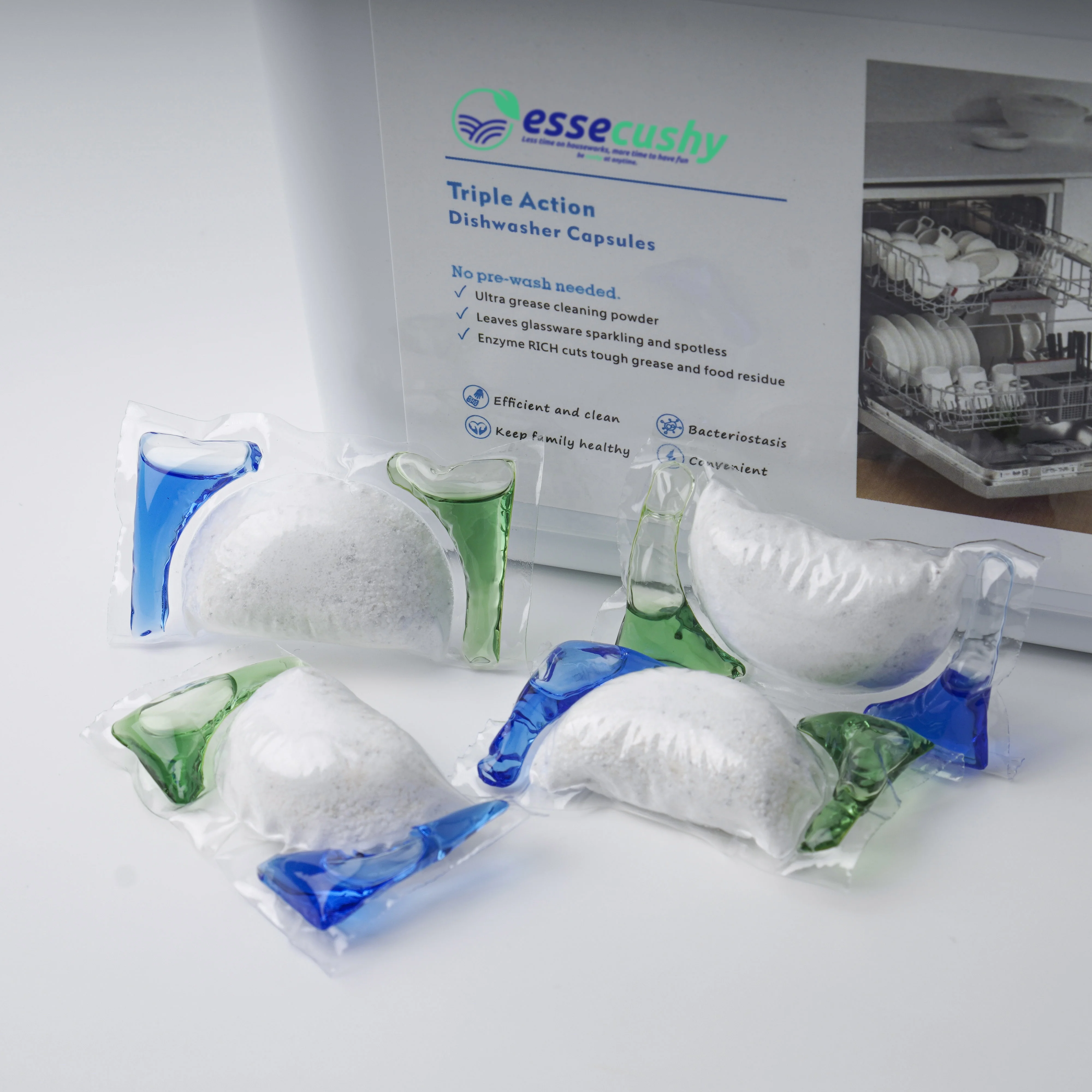 2024 hot sale Eco-friendly high efficient Dishwasher Detergent pods for Dishwasher Machine
