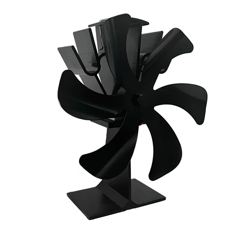 6 Blade Eco Friendly Exhaust Heat Powered Wood Burning Stove Fan