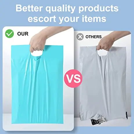 Clothes Apparel Tear Proof Plastic Packaging Custom Logo Printed Shipping Mail Envelops Poly Mailing Mailers Mailer Bag Handle