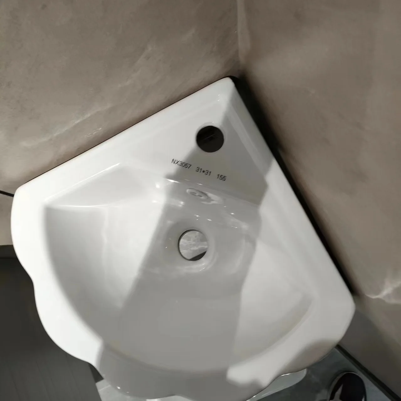 CLASIKAL Ceramic washbasin in bathroom, small unit balcony washbasin, wall mounted ceramic washbasin bracket basin