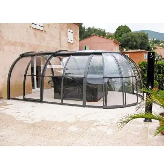 Electric mobile sun room aluminum retractable pergola glass sun room electric sun room