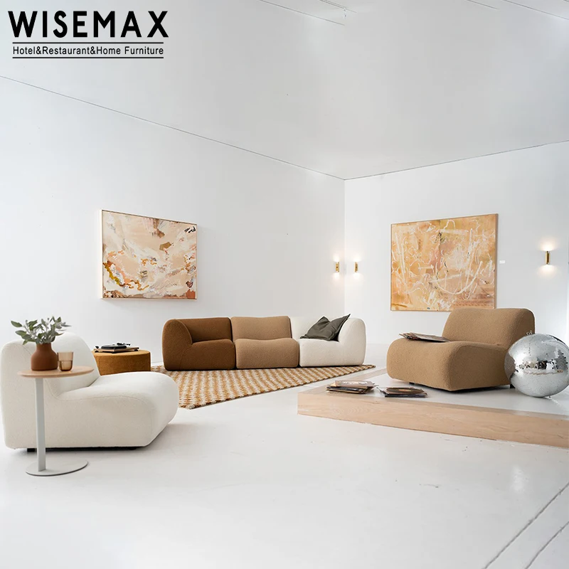 WISEMAX мебель средневековый модульный тканевый обивочный диван итальянская домашняя секционный напольный набор