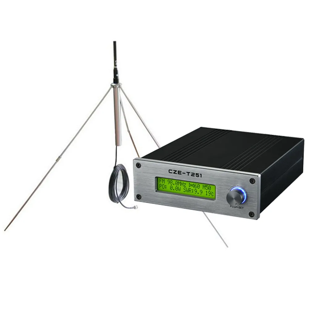  25 Вт PLL FM вещательный стереопередатчик + GP антенна GP100 1/4 волновая 15 м радиокабель завершенный для