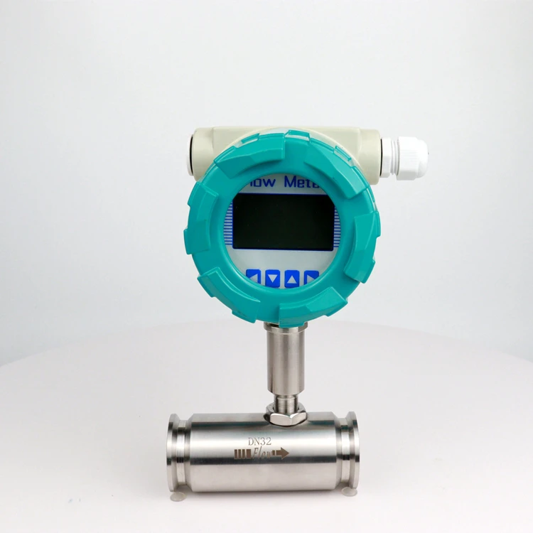 Large diameter liquid turbine flowmeter slurry flow meter