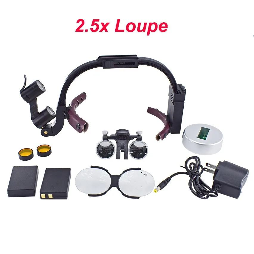 Dental Loupes HD Oral Magnifying Surgical Examination Lamp Ultralight Shadowless Head Lamp Dental Surgery Medical