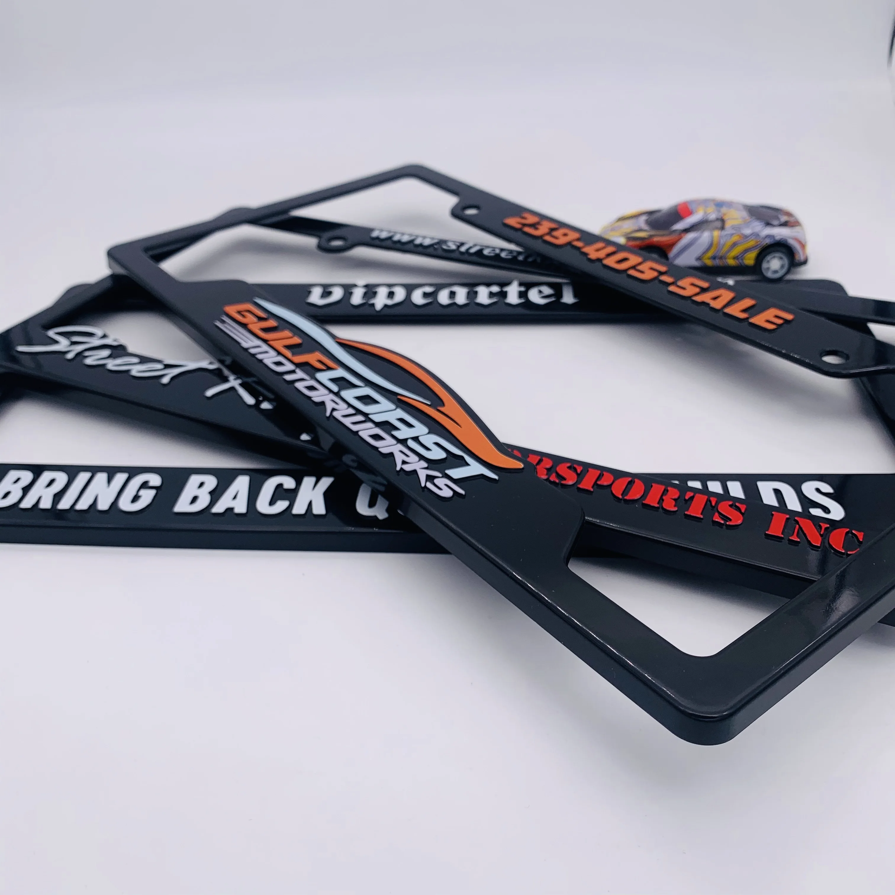 Custom personalized design your own Auto license plate cover frame plastic