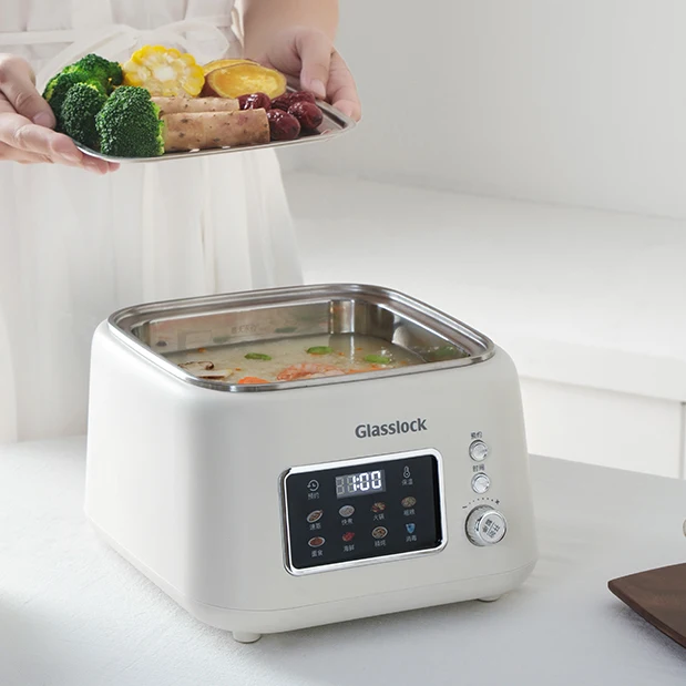 Hot Sell 1 Layer Food Steamer Stainless Steel 2L Electric Cooking Pot Multifunction Fast Electric Food Steamer