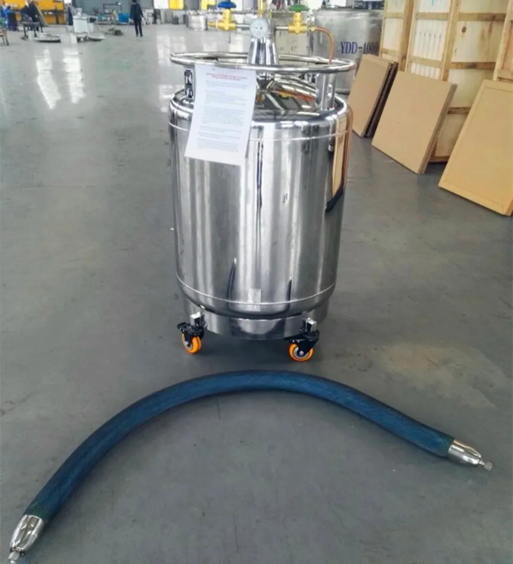 Цилиндр с жидким азотом под давлением из нержавеющей