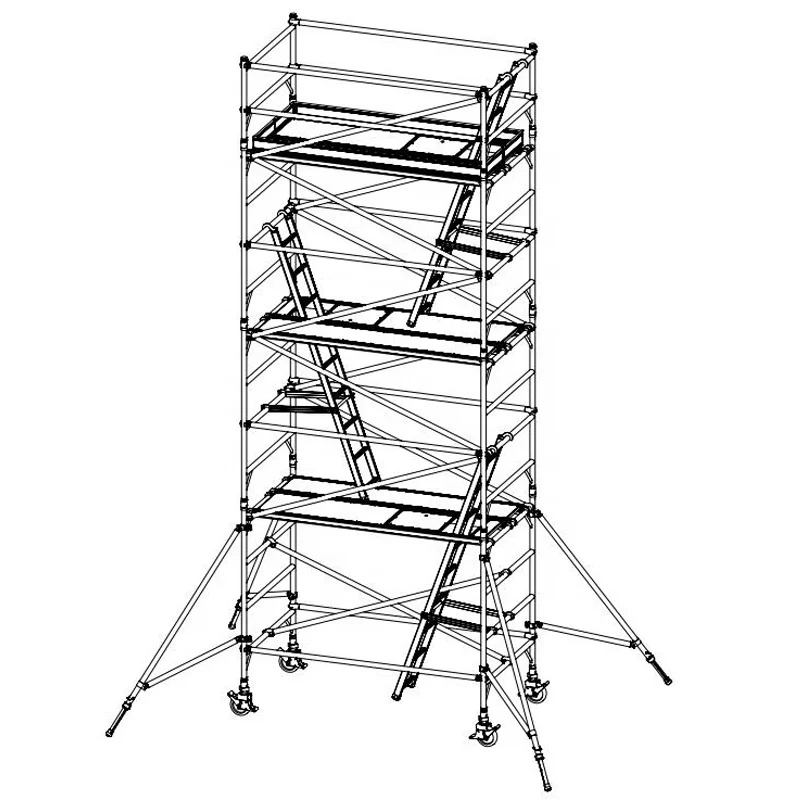 Лидер продаж, наружные алюминиевые складные мини-лесов для дистрибьюторов, сертифицированные BSCI