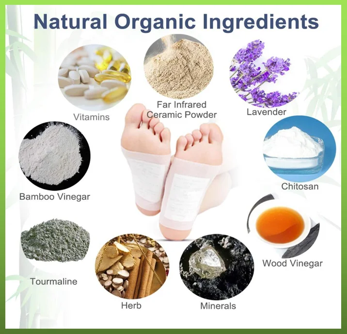 Kinoki Detox Foot Patches Pads Relieve Body Toxins Cleanse&Energize Herbal Adhesive Hot Foot Massager 10 Pads+