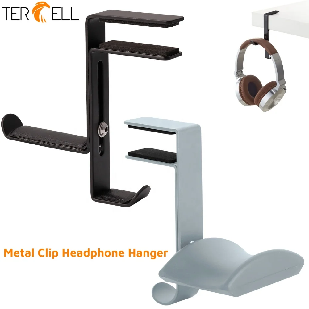 Adjustable Clip Headset Stand Earphone HangerHook Mount Bracket, Desk Headset Holder, PC Gaming Headphone Stand