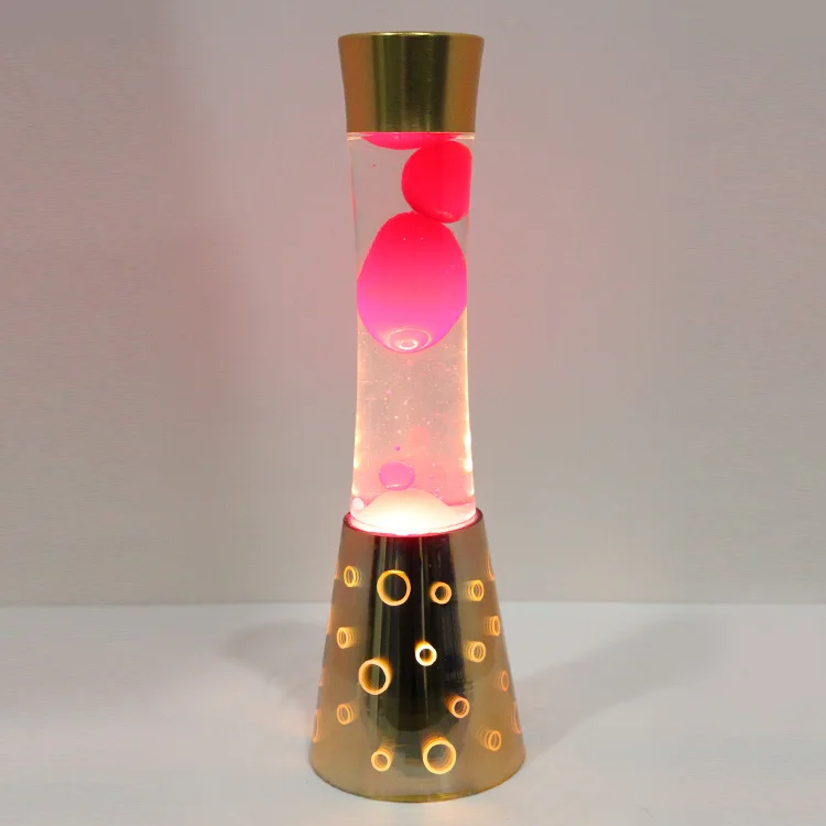 2020 OEM on sale yellow pink blue purple  wax clear nova liquid glass 3d magama table night light molten lava lamp