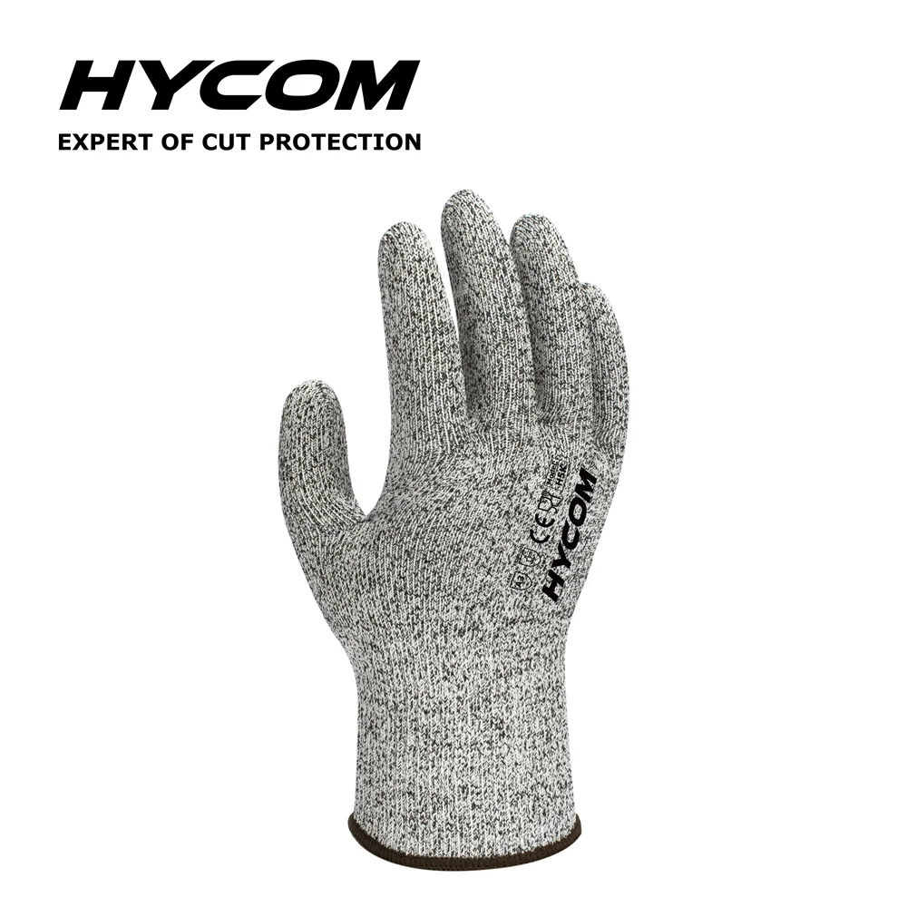 HYCOM H5K Safety Kitchen Gloves Cut Level 5 HPPE Cut Resistant Kitchen Gloves Anti Cut Level 5 EN388 Working Hand Gloves