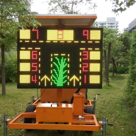 Mobile Variable message sign solar trailer sign portable trailer LED signs radar speed Led trailer message board road safety