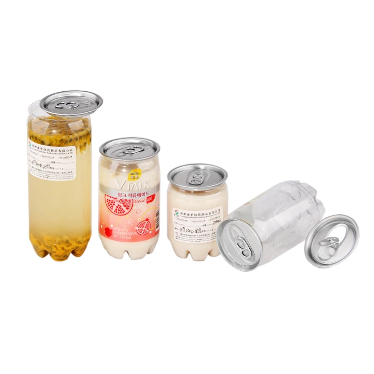 
Factory manufacture 250ml 350ml 500ml transparent pet plastic soda drink cans for beverage 
