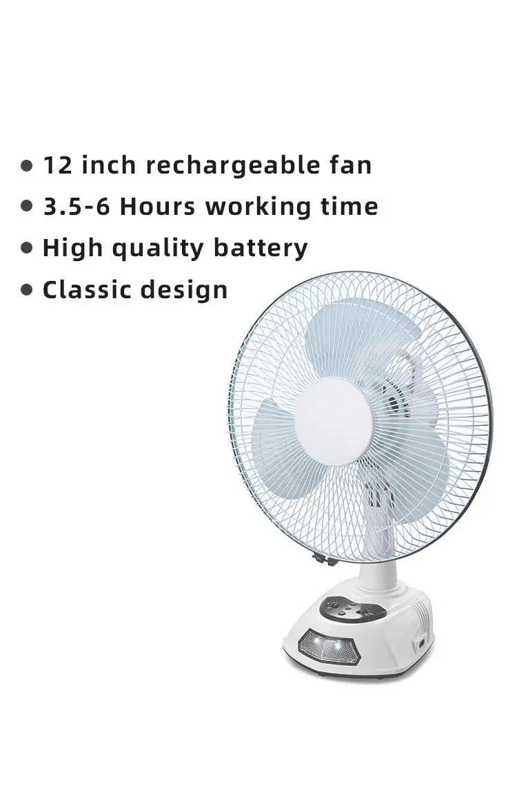 Table fan 12 inch mini ac dc 12 volt solar fan table electric fan with solar panel