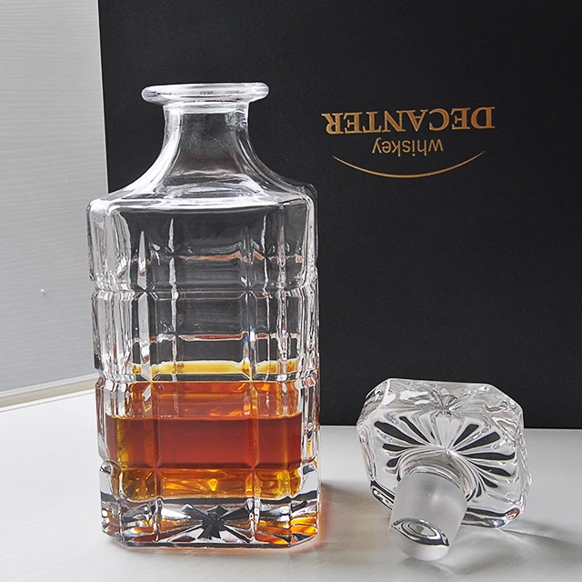 
Amazon hot Sale whiskey stones glass set & 750ml/26oz handmade whiskey decanter 