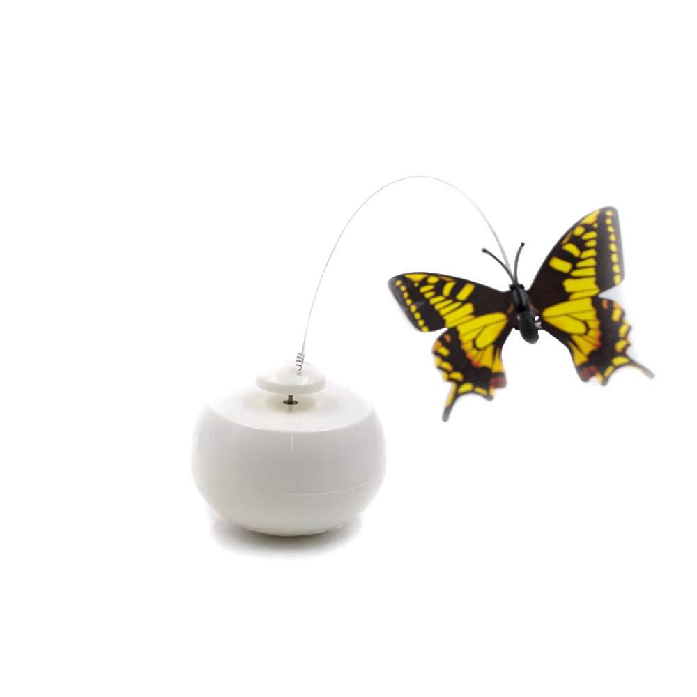 
2020 Amazon Butterfly Scratch Shake Rotate Catch Training Plastic Electronic Interactive Pet Cat Toys 