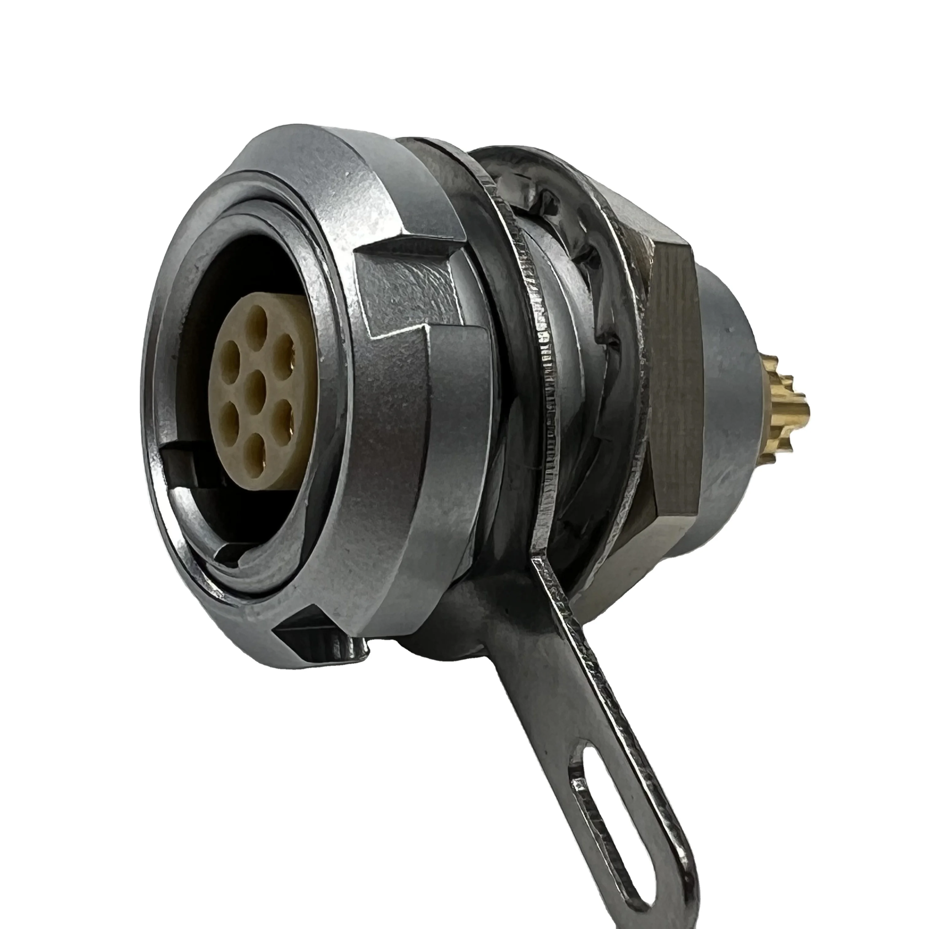 China Factory Wholesale Turned/moulding Produce Technology LEMOS ECG Medical Equipment Connector with grand ring