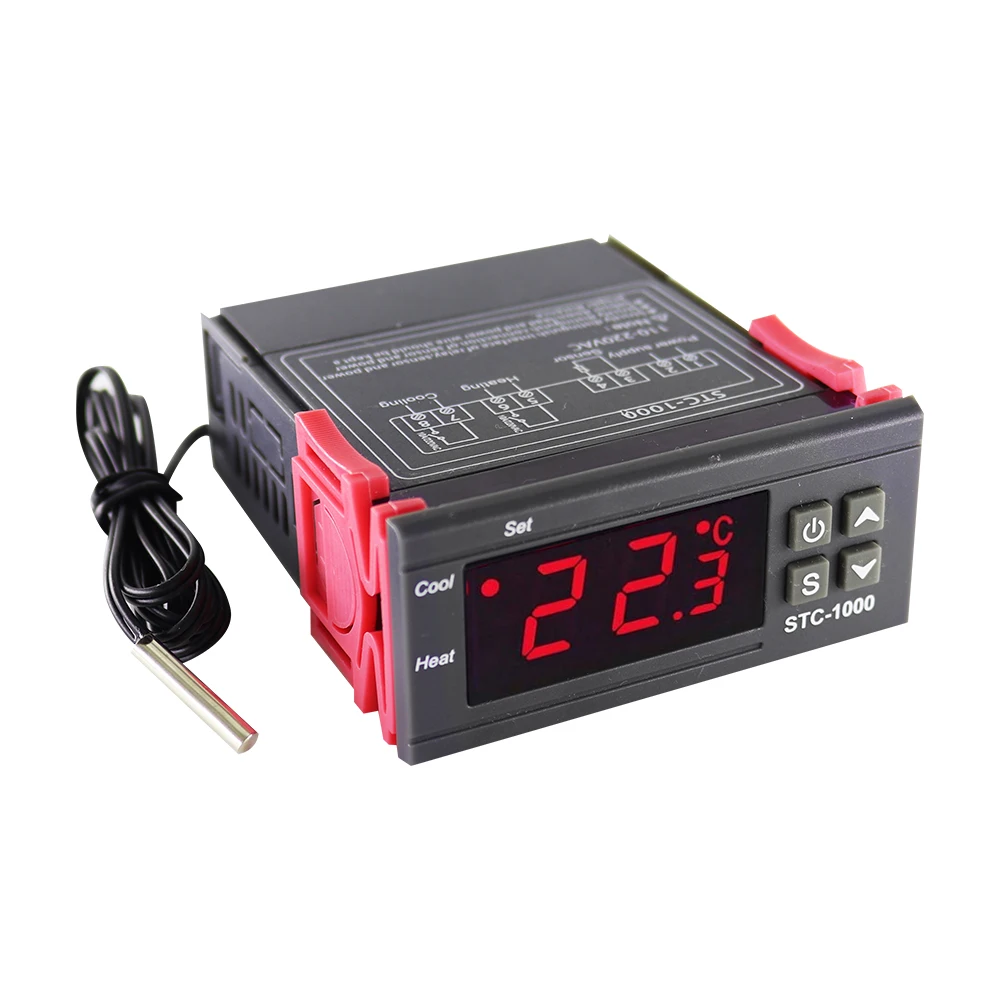 Temperature and Humidity LED Temperature Controller for incubator LED Thermostat Regulator Control