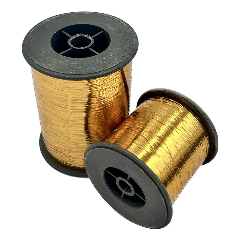 Wholesale 2023 new design 100% polyester gold big cone 300G Thread metallic yarn