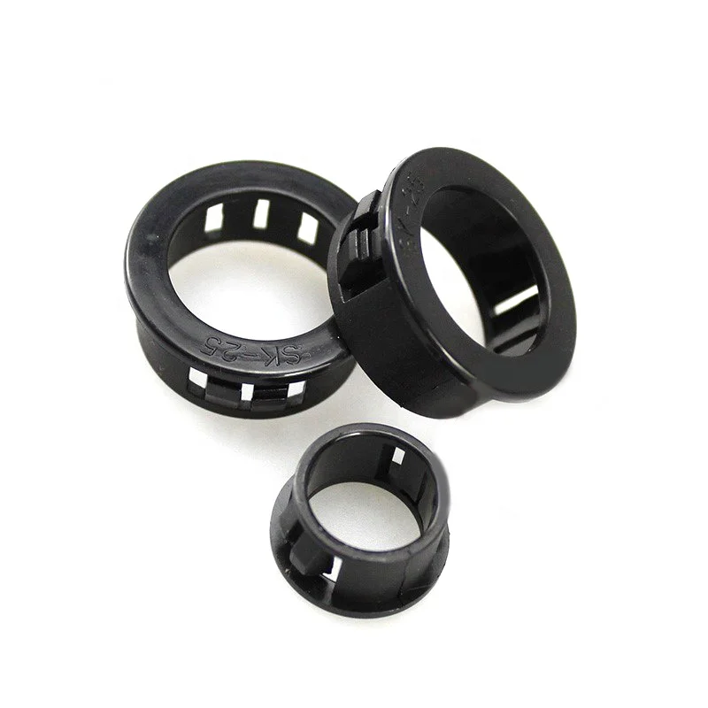 14mm plate hole round plastic grommet eyelet snap button nylon bushing plastic wire grommet