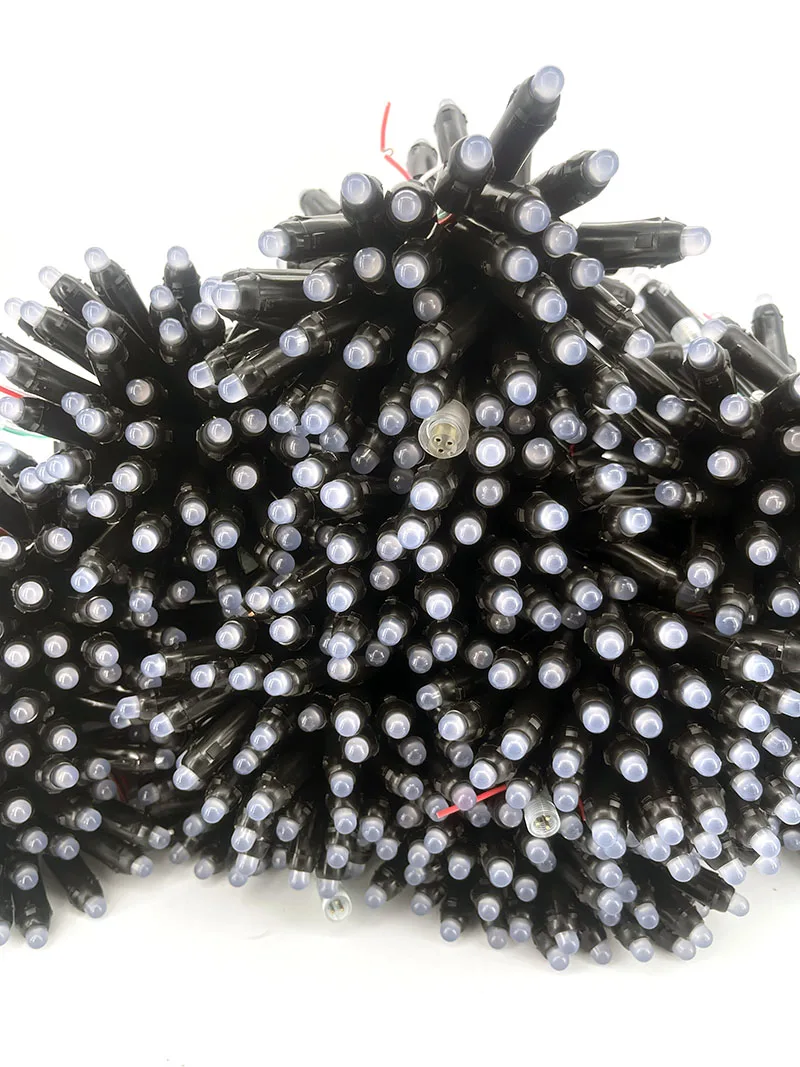 DMX 512 green white  black cable  RGB 12mm pixels led light for garden  supermarket home use
