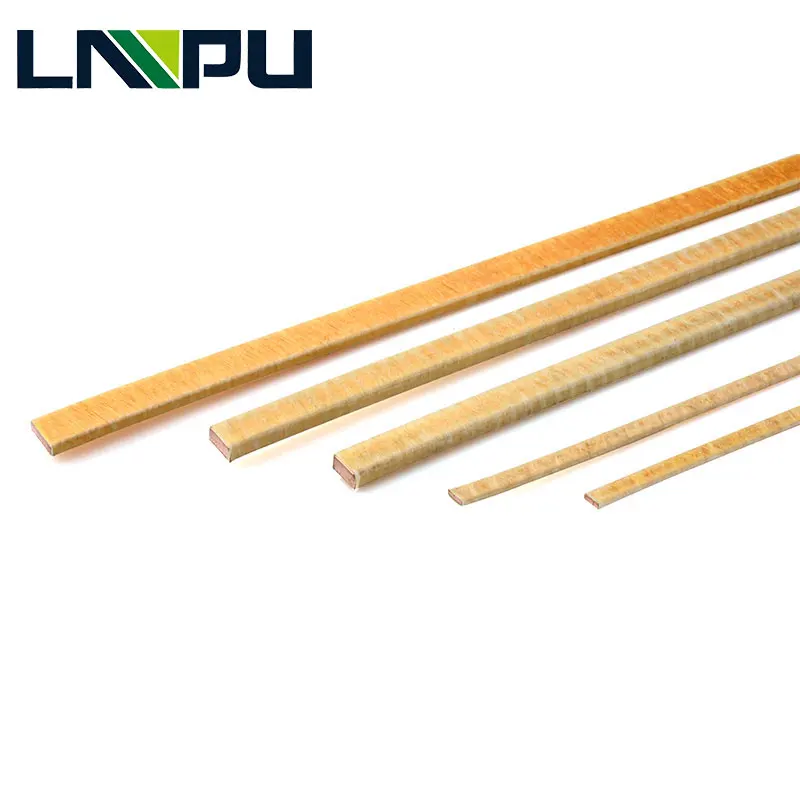 Class 180 Covered With Glassfibre Yarn Rectangular Conductor Of Copper Polyesterimide Enameled Magnet Wire