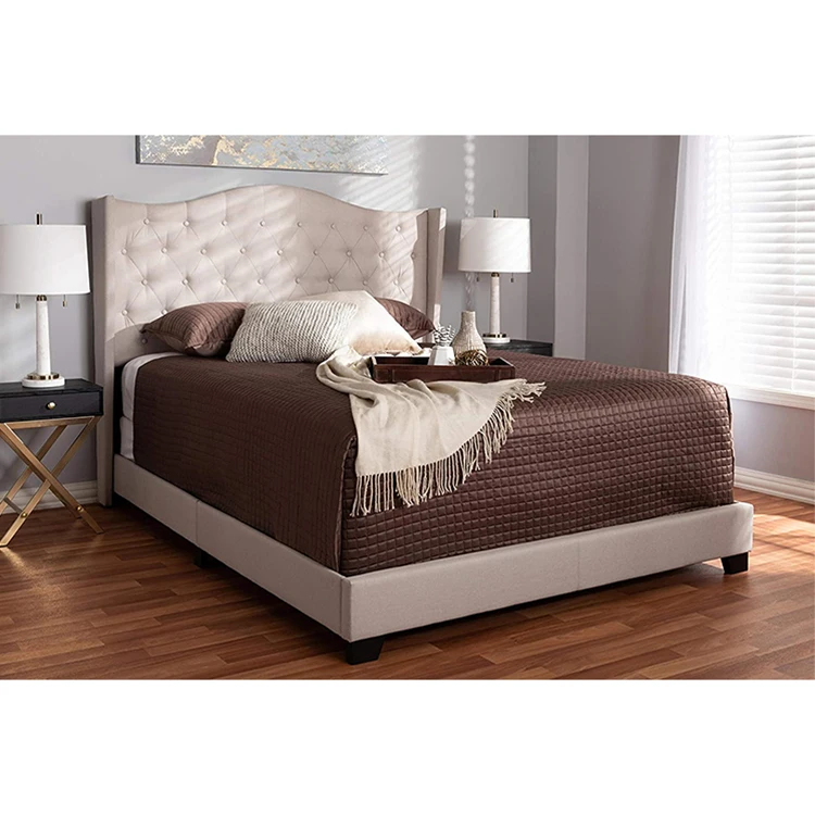 Ultimate Lit 180 X 200 Royal House Velvet Fabric Single Double ferforje yatak Queen King Size Bedroom Set Bed Pour Adult Lit