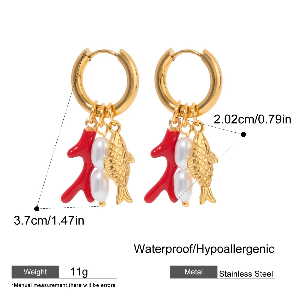 Женские серьги-кольца из нержавеющей стали