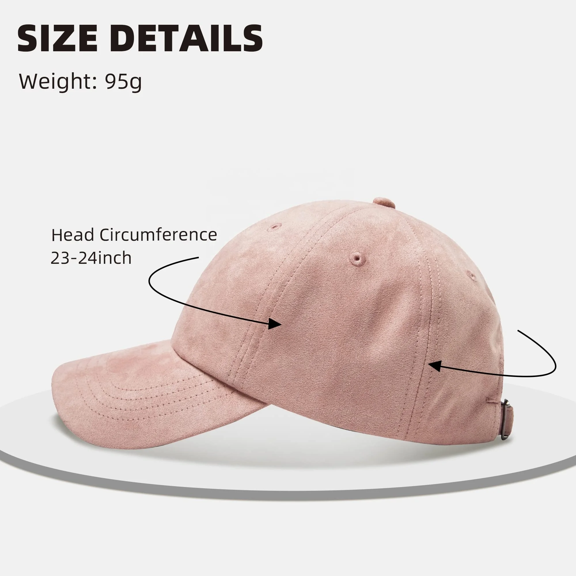 BSCI Manufacturer Custom Unisex Mens Dad Hat Gorras Fitted Plain Suede Baseball Cap