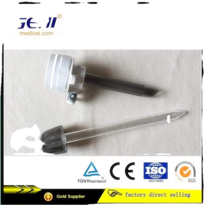geyi manufacturer price disposable laparoscopic optical trocar with CE certificate for laparoscopic surgery