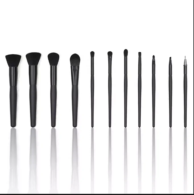 Hot Sales Aluminum ferrule Manufacturer High Quality Wholesale Synthetic hair 11Pcs Professional Private Label Makeup Brush Set
