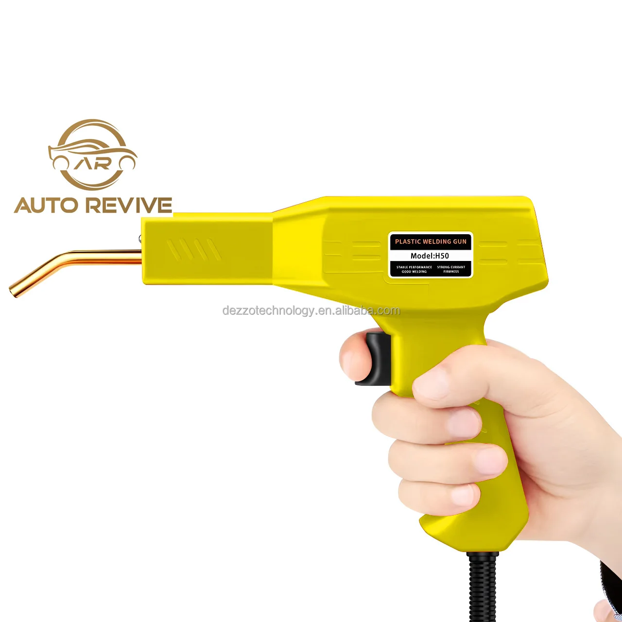 AutoRevive 50W Yellow EU Plug car Bumper Instrument Panels Radiators Lamp Holders Repair Machine Plastic Welding Gun Equipment