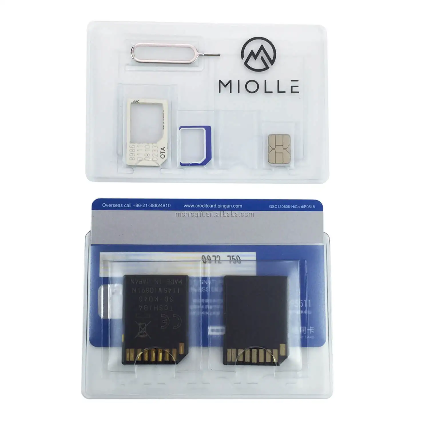 Silver Color SIM Holder Card case Ultra-thin Loss Preventing&orgeniza Credit Cards with You When Traveling